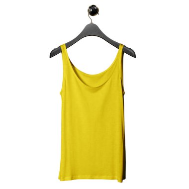 Daha harika tasarım ürünleri elde etmek için bu Ön Görünüm Güzel Tank Üst Model 'i Altın Kivi Renkli Hangarda kullanın