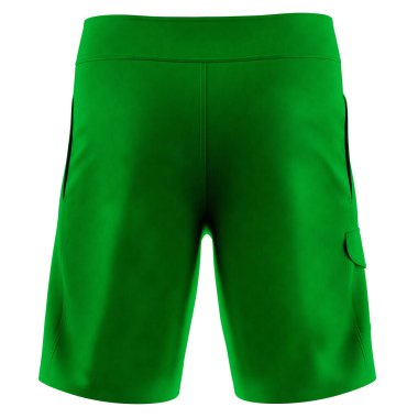 Tasarımınızı bu Arka Görünüm Şortuna Yapıştırın Süslü Mens Basit Yeşil Renkle Yapılandırın ve herşey gerçek görünecektir.