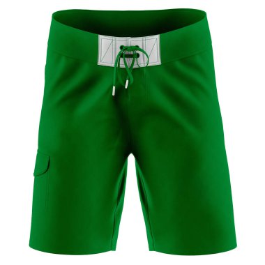 Moda fotoğrafları alın ve asla sevgili müşterilerinizi kaybetmeyin, bu Ön Görünüm Süslü Mens Şortu Basit Yeşil Renkli.