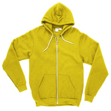 Logonuzu ya da tasarımınızı bu Ön Görünüm 'e yapıştırın Zipup Kapüşonlu Mock Up' ı Altın Kivi Rengi ile çalıştırın ve her şey güzel görünsün.