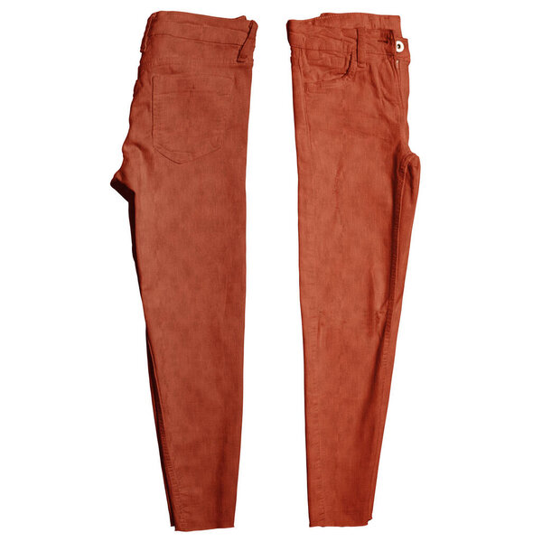 All You Have To Do, Just Place Your Artwork On This Side View Magnificent Pant Mock Up In Maple Brown Color, Hit Save And You Are Done.