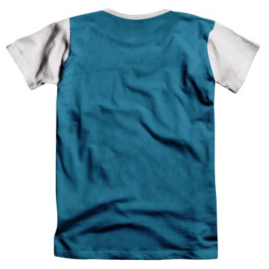 Sanat eserlerinizi bu arka plana yerleştirin güzel tişörtü Adriyatik mavisi rengine boyayın ve gerçekçi bir sonuç elde edin.