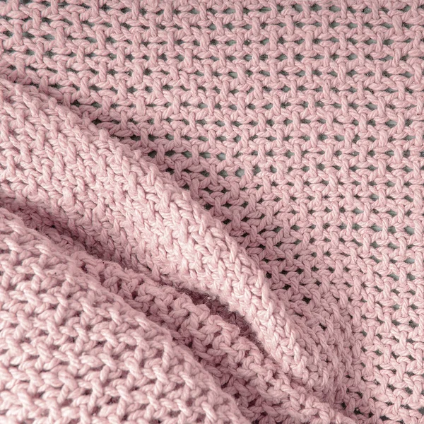 Closeup Knitted Linen Natural Beige Canvas Background — Stock fotografie
