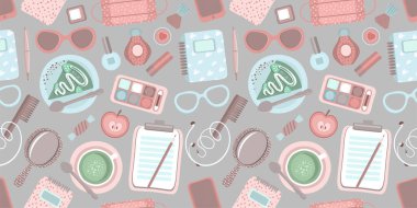 Kadın aksesuarları, kozmetik ürünleri, alet edevat vs..