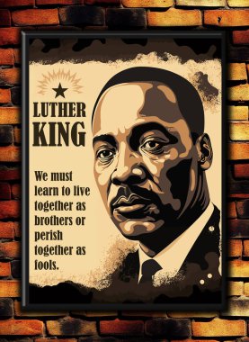 Washington D.C, USA - January 17, 2022 - Display of artwork gallery at an exhibition dedicated to Martin Luther King.