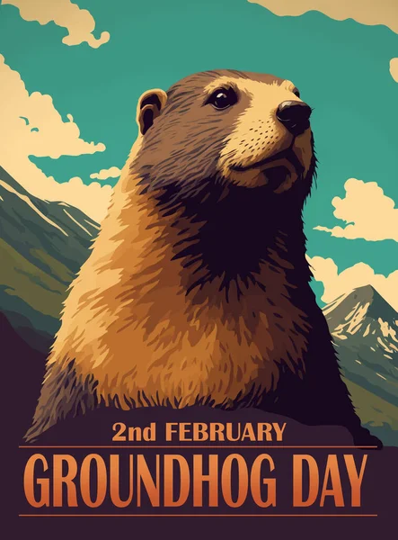 Groundhog Day Poster Print Magnet Cover Other Shirts — Zdjęcie stockowe