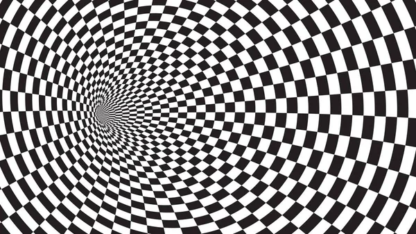 Black White Tunnel Optical Illusion — Stock Photo, Image