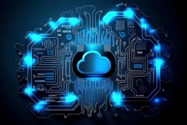 Digital Cloud. Data storage symbol.