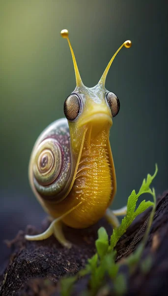 Funny Strange Mutant Snail Close Royalty Free Εικόνες Αρχείου