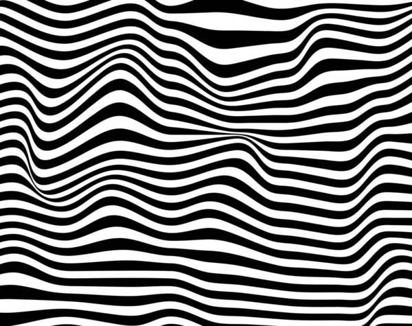Ilusión Óptica Blanco Negro Líneas Abstractas — Foto de Stock