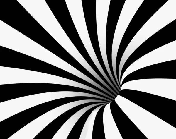 Black White Tunnel Optical Illusion — Stok fotoğraf