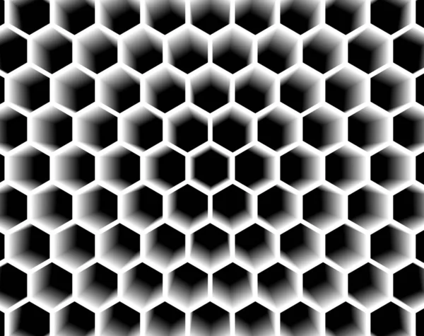 Black White Honeycomb Abstract Optical Illusion — Stock Photo, Image