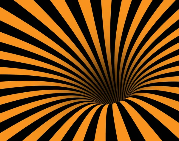 Black Orange Tunnel Optical Illusion — Stock Photo, Image