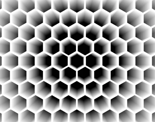 Black White Honeycomb Abstract Optical Illusion — Stock Photo, Image