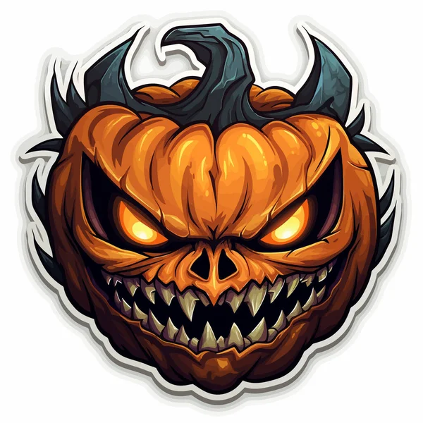 Scary Jack Lantern Halloween Illustration — Stock Photo, Image