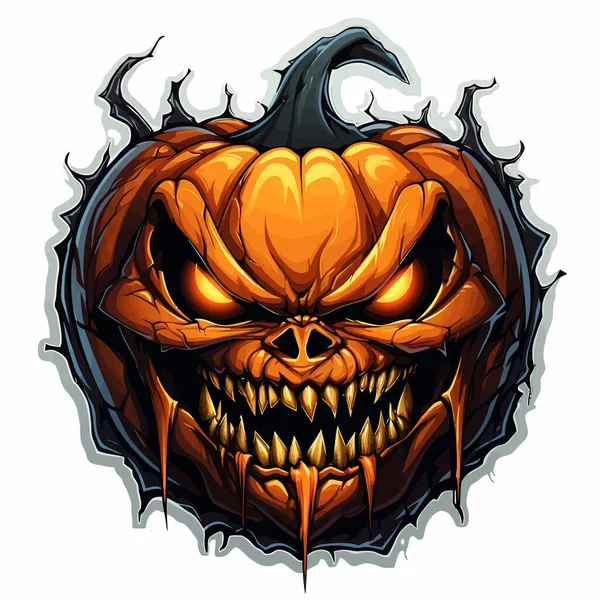 Miedo Jack Lantern Ilustración Halloween — Foto de Stock