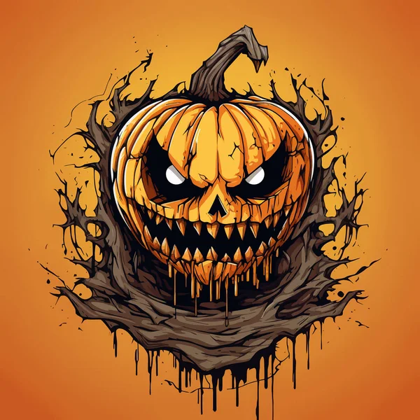 Jack Lanterna Assustador Ilustração Halloween — Fotografia de Stock