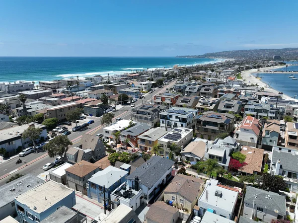 stock image Aerial view of Mission Bay and beach in San Diego, California. USA. Famous tourist destination