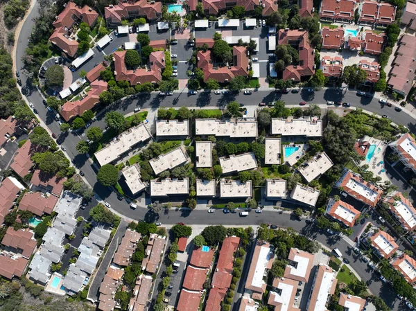 Aerial Top View Middle Class Community Condominium Apartment North County — Stockfoto