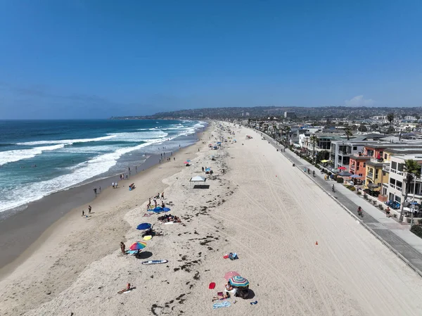 Flygfoto Över Mission Bay Stranden San Diego Kalifornien Usa Berömda — Stockfoto