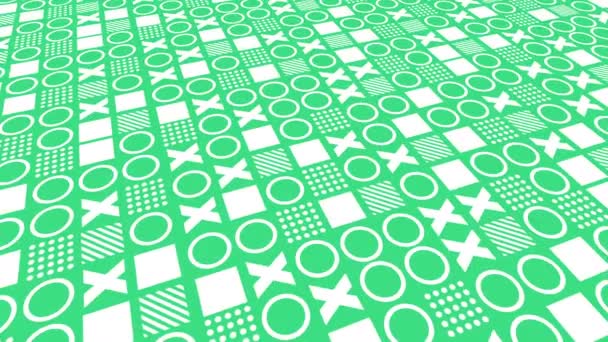 Repeating Pattern Geometric Shapes Circle Square Abstract Background — Wideo stockowe