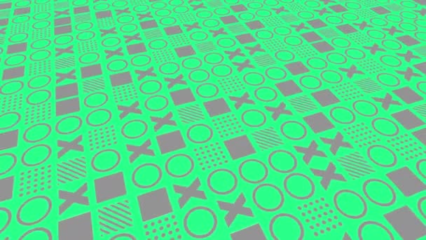 Repeating Pattern Geometric Shapes Circle Square Abstract Background — Video Stock