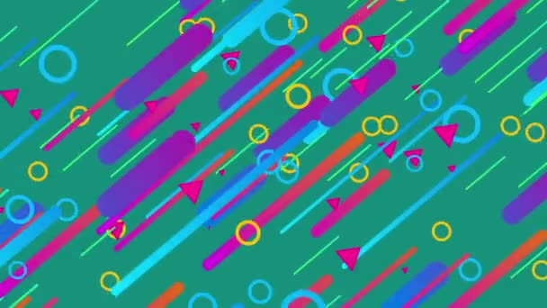 Colorful Stripes Shapes Abstract Background Background Geometric Lines Background Wallpaper — Vídeo de Stock