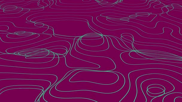 3D地形図の背景概念抽象的な背景 宇宙地理波の曲線の背景 — ストック動画