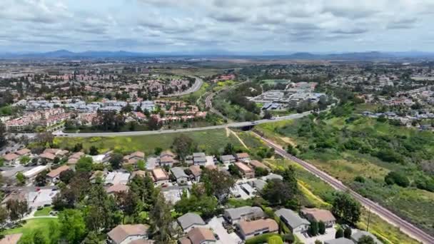 Вид Повітря Над Будинками Кондомініонами Сан Дієго Каліфорнія Сша — стокове відео