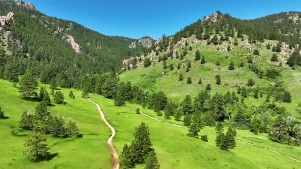 Los Flatirones Formaciones Rocosas Chautauqua Park Cerca Boulder Colorado Imágenes — Vídeos de Stock