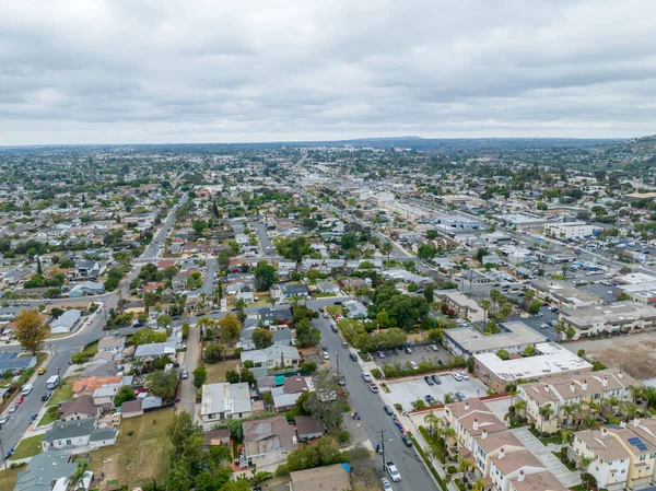 Luftaufnahme Eines Hauses Mit Grauem Himmel Mesa City San Diego — Stockfoto
