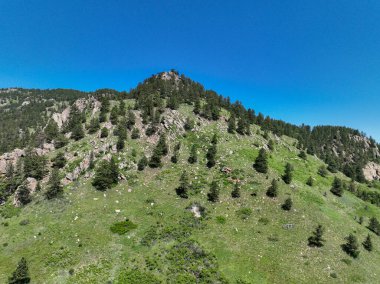Flatironlar, Boulder, Colorado yakınlarındaki Chautauqua Park 'ta kaya oluşumları. Yüksek kalite 4k görüntü