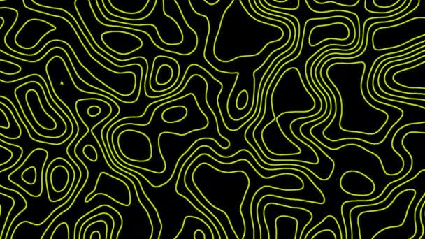 Хвилясті Лінії Абстрактний Мінімальний Елегантний Фон Темного Руху Безшовна Циклічність — стокове відео