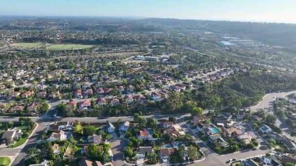 Aerial View Houses Vista Carlsbad North County San Diego California — Stock Video
