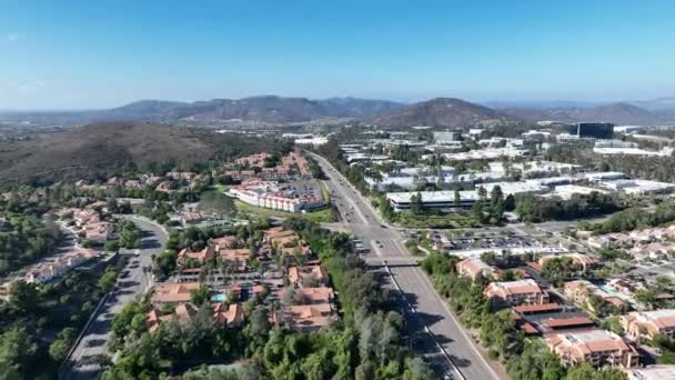Vista Aérea Del Barrio Residencial Rancho Bernardo Condado San Diego — Vídeos de Stock