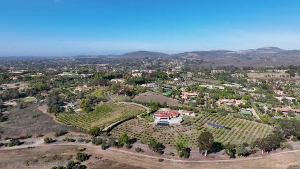 Veduta Aerea Sulla Città Super Ricca Rancho Santa San Diego — Video Stock