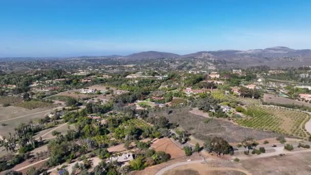 Veduta Aerea Sulla Città Super Ricca Rancho Santa San Diego — Video Stock
