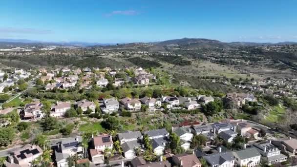 Vista Aérea Villa Gran Escala Rica Ciudad Residencial Carlsbad Sur — Vídeo de stock