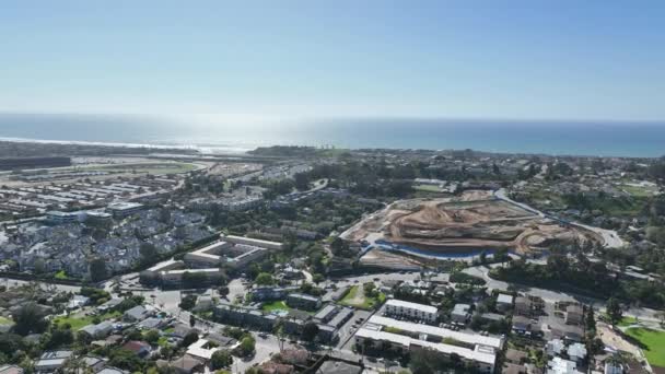 Letecký Pohled Pláž Solana Pobřežní Město San Diegu Jižní Kalifornie — Stock video