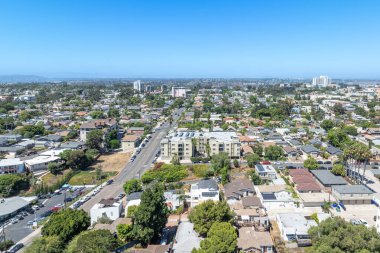 San Diego, Güney Kaliforniya 'daki Hillcrest mahallesinin üstündeki hava manzarası. ABD. Yüksek kalite fotoğraf