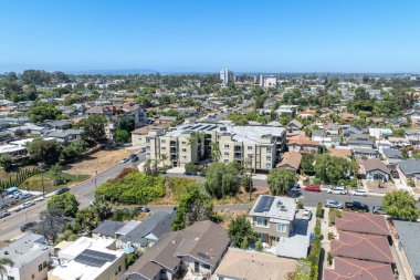 Aerial view above Hillcrest neighborhood in San Diego, South California. USA. High quality photo clipart