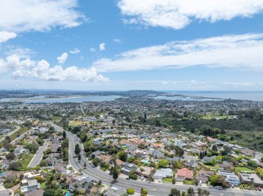 San Diego, Güney Kaliforniya 'daki yerleşim yerlerinin hava görüntüsü, ABD