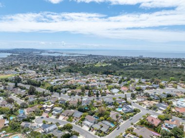 San Diego, Güney Kaliforniya 'daki yerleşim yerlerinin hava görüntüsü, ABD