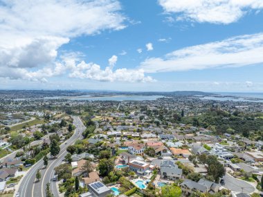 San Diego, Güney Kaliforniya 'daki yerleşim yerlerinin hava görüntüsü, ABD