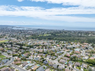 San Diego, Güney Kaliforniya 'daki yerleşim yerlerinin hava görüntüsü, ABD