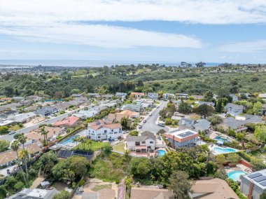 San Diego, Güney Kaliforniya 'daki yerleşim yerlerinin hava görüntüsü, ABD