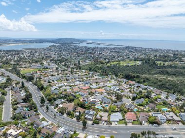 San Diego, Güney Kaliforniya 'daki yerleşim yerlerinin hava görüntüsü, ABD