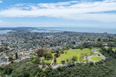San Diego, Güney Kaliforniya 'daki yerleşim yerlerinin hava görüntüsü, ABD
