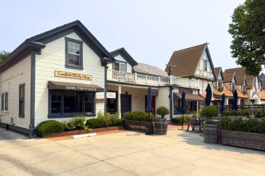 Solvang, CA, ABD - 4 Ağustos - Danimarka 'nın Solvang, Kaliforniya köyü. Turistik tatil köyü