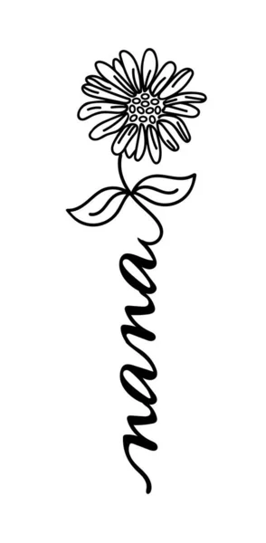Векторна Ілюстрація Квітки Нана Ромашка — стоковий вектор